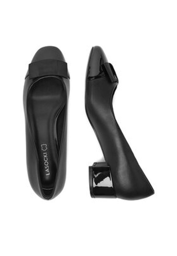 Lasocki Czółenka CEO-HMS19028-2 Czarny. Kolor: czarny. Materiał: skóra
