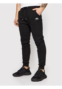 Alpha Industries Spodnie dresowe Basic Jogger 116370 Czarny Slim Fit. Kolor: czarny. Materiał: bawełna