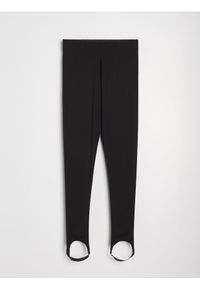 Sinsay - Legginsy z gumką pod stopą - czarny. Kolor: czarny