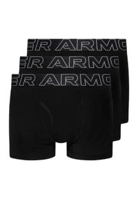 Bokserki termoaktywne Under Armour Performance Cotton 6 in 3-Pack Boxerjock. Kolor: czarny. Sport: fitness