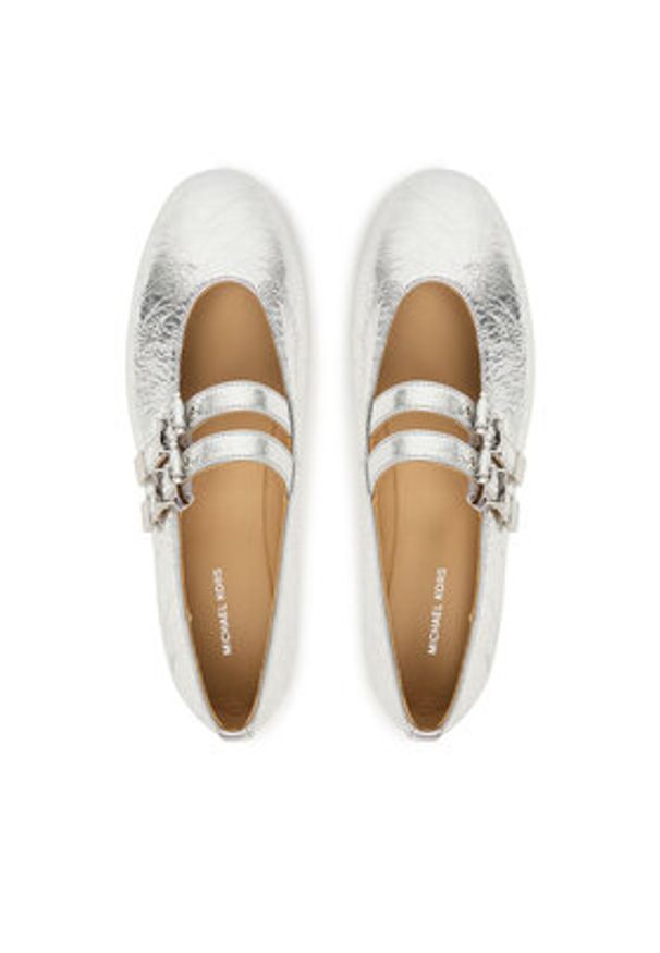 MICHAEL Michael Kors Baleriny Rowen Flex Ballet 40R6RWFP1M Srebrny. Kolor: srebrny. Materiał: skóra