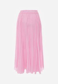 Renee - Różowa Rozkloszowana Spódnica z Bawełny w Stylu Preppy Petrra. Okazja: na co dzień. Kolor: różowy. Materiał: bawełna. Długość: krótkie. Styl: casual #5