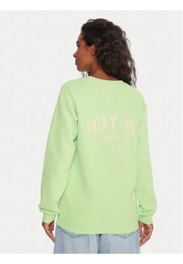 Roxy Bluza Surf Stoked ERJFT05018 Zielony Regular Fit. Kolor: zielony. Materiał: syntetyk, bawełna