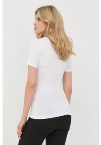 Love Moschino t-shirt damski kolor biały. Kolor: biały. Wzór: nadruk #5