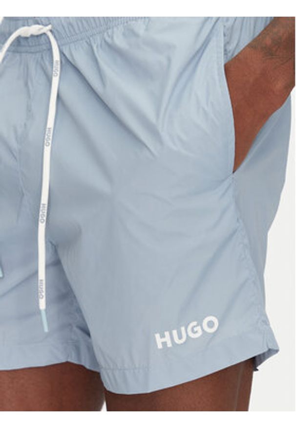 Hugo - HUGO Szorty kąpielowe Haiti 50469312 Błękitny Regular Fit. Kolor: niebieski. Materiał: syntetyk