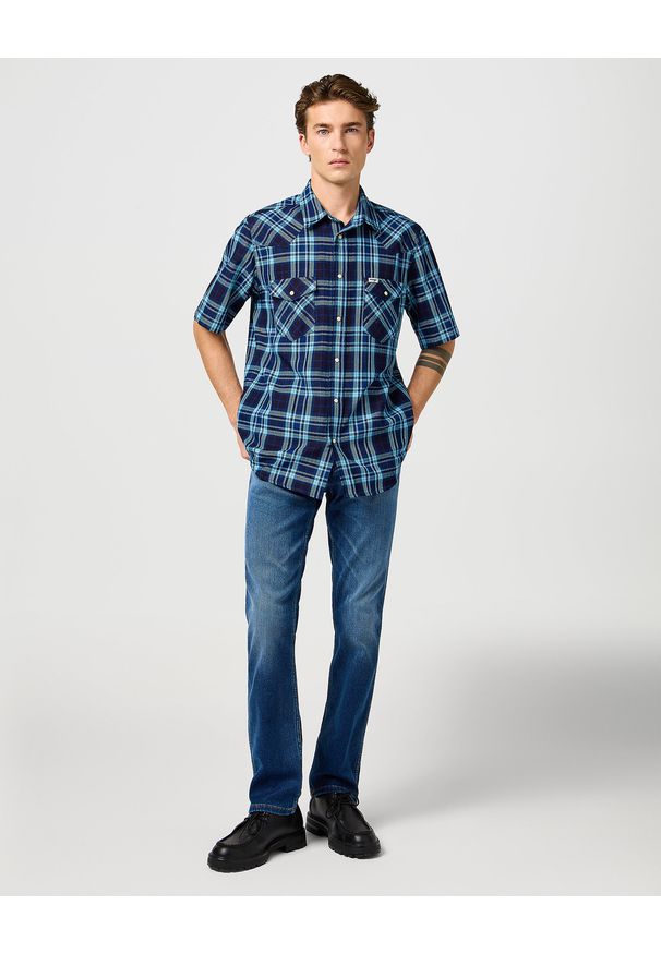 Wrangler - WRANGLER MĘSKIE SPODNIE JEANSOWE WRANGLER GREENSBORO DENIM DUSK 112362444