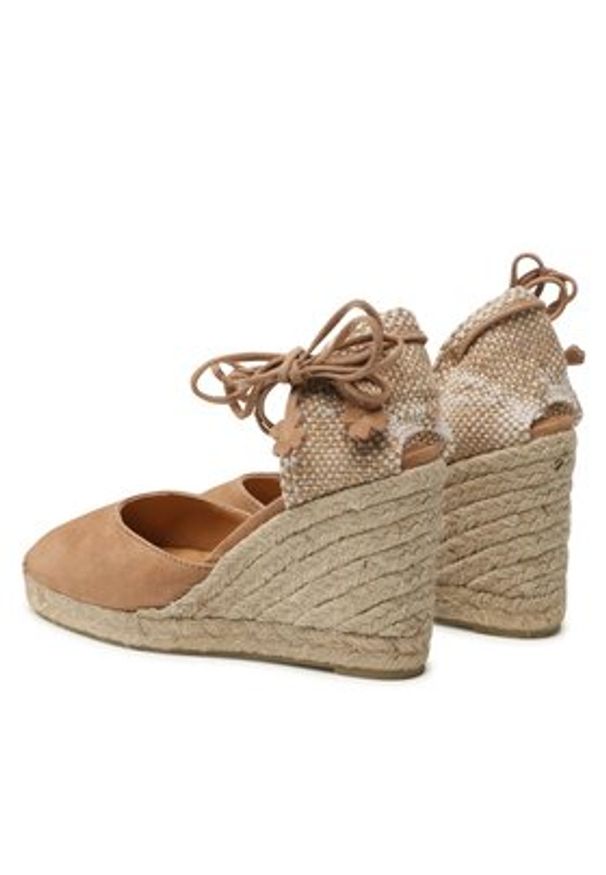 Castañer Espadryle Carina/8/007 021740-2008 Beżowy. Kolor: beżowy. Materiał: skóra