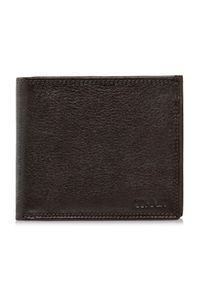 Ochnik - Niezapinany brązowy skórzany portfel męski. Kolor: brązowy. Materiał: skóra #1
