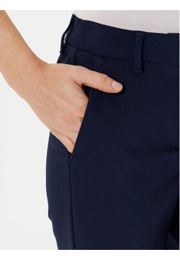 Marella Chinosy Abb 2523136031 Granatowy Slim Fit. Kolor: niebieski. Materiał: syntetyk, bawełna
