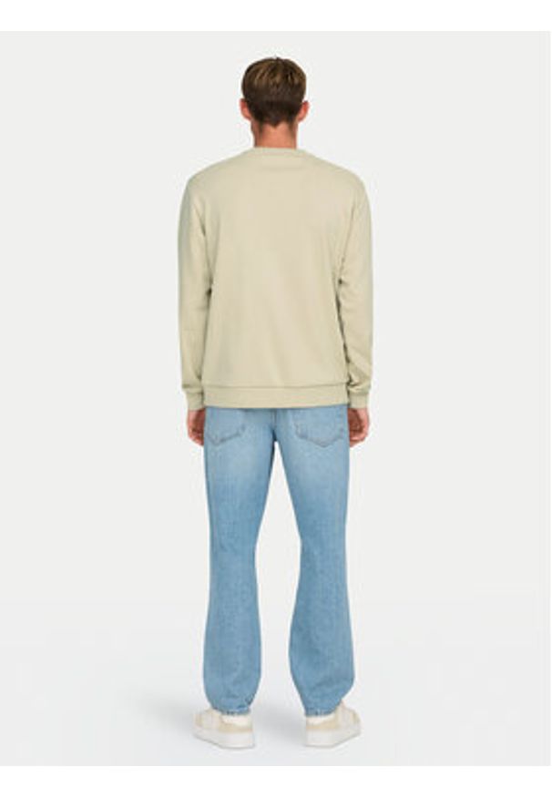 Only & Sons Bluza 22031838 Beżowy Regular Fit. Kolor: beżowy. Materiał: bawełna