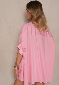 Renee - Różowa Koszula z Bawełny Oversize Zienessa. Okazja: na co dzień. Kolor: różowy. Materiał: bawełna. Styl: elegancki, casual #5