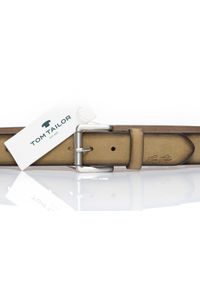 Tom Tailor - TOM TAILOR PASEK SKÓRZANY SOPO-TT376 561 40mm Ledergürtel RO2689. Materiał: skóra. Wzór: paski. Styl: klasyczny #7