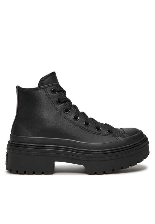 Converse Trzewiki Chuck Taylor All Star Lugged Heel Leather Platform A10369C Czarny. Kolor: czarny. Materiał: skóra. Obcas: na platformie