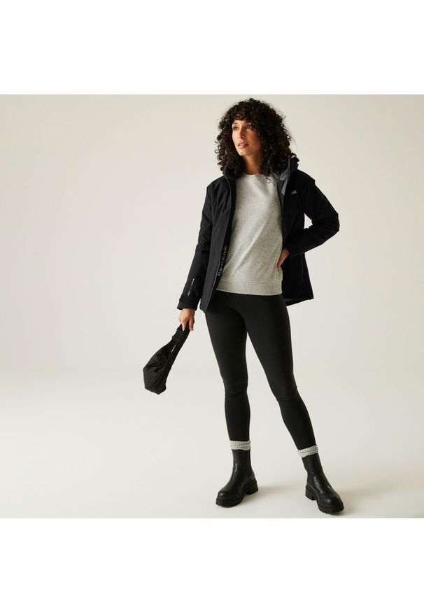 Regatta - Kurtka damska przejściowa ocieplana Highton Stretch. Kolor: czarny. Materiał: puch, materiał. Sport: turystyka piesza