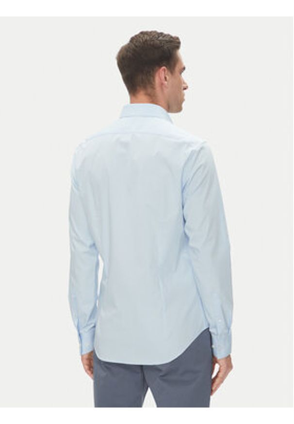 Calvin Klein Koszula Essential LV019EU000 Błękitny Slim Fit. Kolor: niebieski. Materiał: bawełna