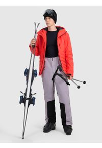 4f - 4F Spodnie narciarskie z szelkami membrana Dermizax 20000 męskie - szare 3XL. Kolor: szary. Materiał: materiał. Technologia: Dermizax. Sezon: zima. Sport: narciarstwo #1