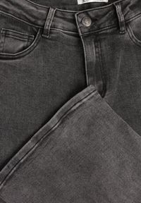 Born2be - Szare Szerokie Jeansy z Wysokim Stanem Mevicania. Okazja: na spacer, na co dzień. Stan: podwyższony. Kolor: szary. Styl: casual, klasyczny #6