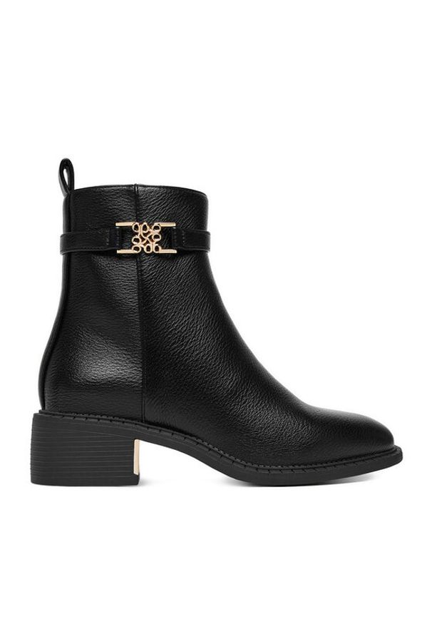 Nine West Botki CEO-GAJDA-01 Czarny. Kolor: czarny. Materiał: materiał, skóra