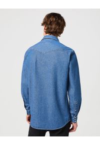 Wrangler - WRANGLER LS WESTERN SHIRT MĘSKA KOSZULA ELEGANCKA BARREL BLUE 112350488 W556015512. Styl: elegancki #6