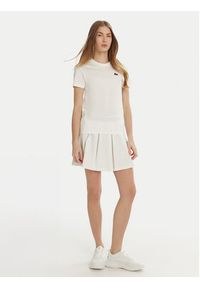 Lacoste T-Shirt TF9246 Biały Slim Fit. Kolor: biały. Materiał: bawełna