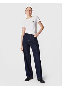 Calvin Klein Jeans Komplet 2 t-shirtów J20J219734 Biały Slim Fit. Kolor: biały. Materiał: bawełna #7