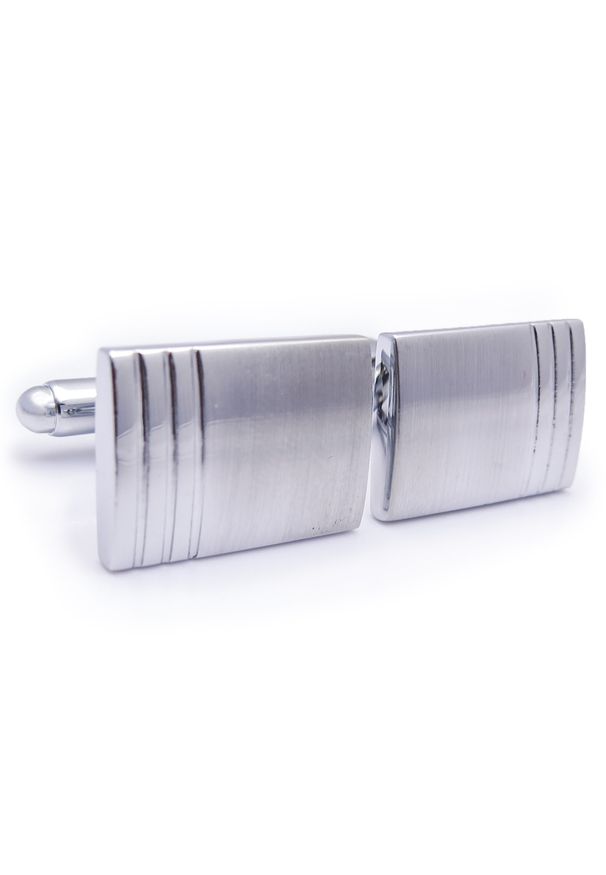 Modini - Prostokątne spinki do mankietów z trzema paskami N72