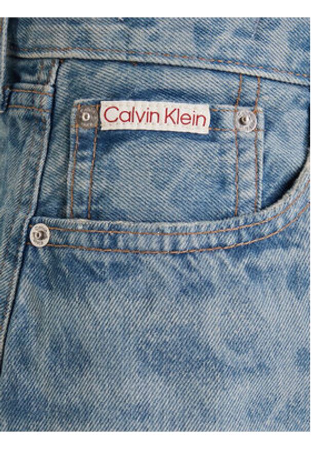 Calvin Klein Jeans Spódnica jeansowa 90S Mini LV147F679G Niebieski Regular Fit. Kolor: niebieski. Materiał: bawełna