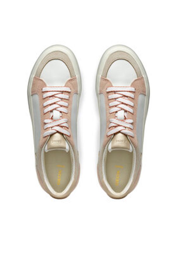 Geox Sneakersy D Emmeleny D550UE 022BC C5825 Biały. Kolor: biały. Materiał: zamsz, skóra