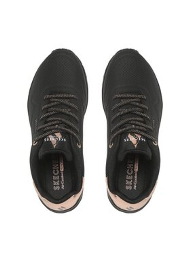 skechers - Skechers Sneakersy Shimmer Away 155196/BBK Czarny. Kolor: czarny. Materiał: skóra