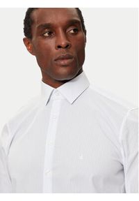 Calvin Klein Koszula K10K113537 Biały Slim Fit. Kolor: biały. Materiał: bawełna