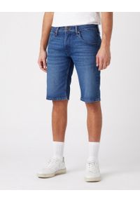 Wrangler - WRANGLER COLTON SHORTS MĘSKIE SZORTY KRÓTKIE SPODENKI BLUE ARCADE W15VYL31Q 112145846. Długość: krótkie