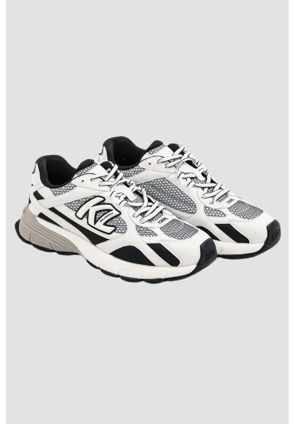 Karl Lagerfeld - KARL LAGERFELD Białe sneakersy męskie ORION Sidetrim Mix Lo. Kolor: biały
