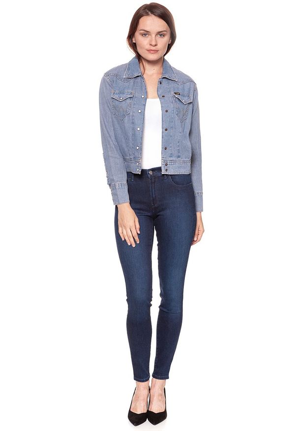 Wrangler - DAMSKA KURTKA JEANSOWA WRANGLER SHACKET PINK TINT W5254LWYX 112129396. Materiał: jeans