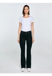 Big-Star - Jeansy damskie czarne Adela Bootcut 908. Kolor: czarny