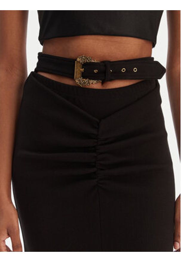 Versace Jeans Couture Spódnica maxi 80HAE870 J0198 Czarny Slim Fit. Kolor: czarny. Materiał: bawełna