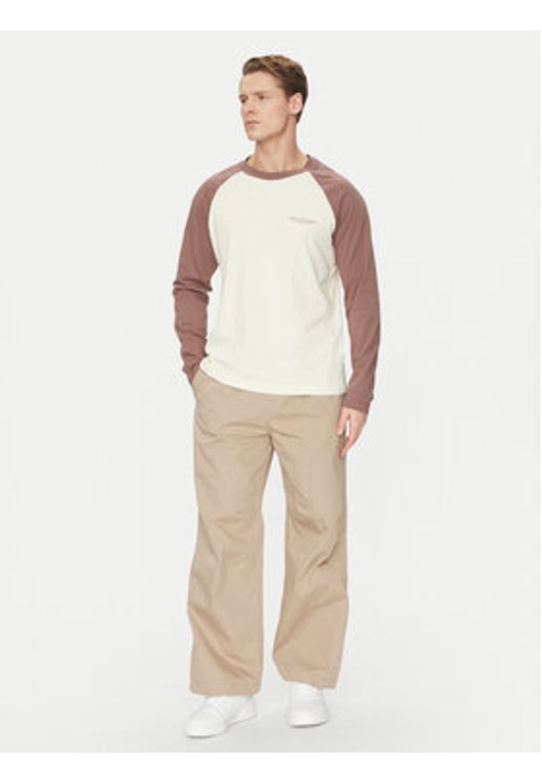 Jack & Jones - Jack&Jones Longsleeve Boston 12272977 Brązowy Relaxed Fit. Kolor: brązowy. Materiał: bawełna. Długość rękawa: długi rękaw