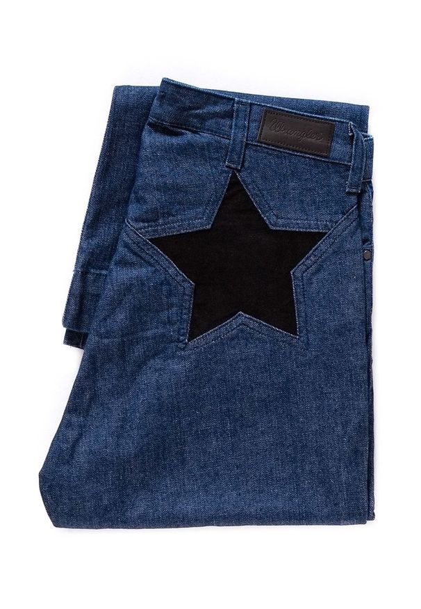 Wrangler - WRANGLER CROP STAR FLARE INDIGO STAR W218GC070 112127763. Stan: podwyższony. Wzór: jednolity