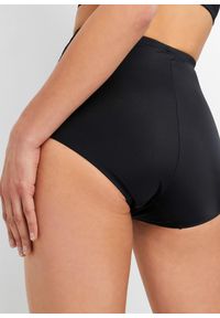 bonprix - Figi panty shape, średni stopień modelowania sylwetki (2 pary). Kolor: czarny. Materiał: koronka. Wzór: koronka