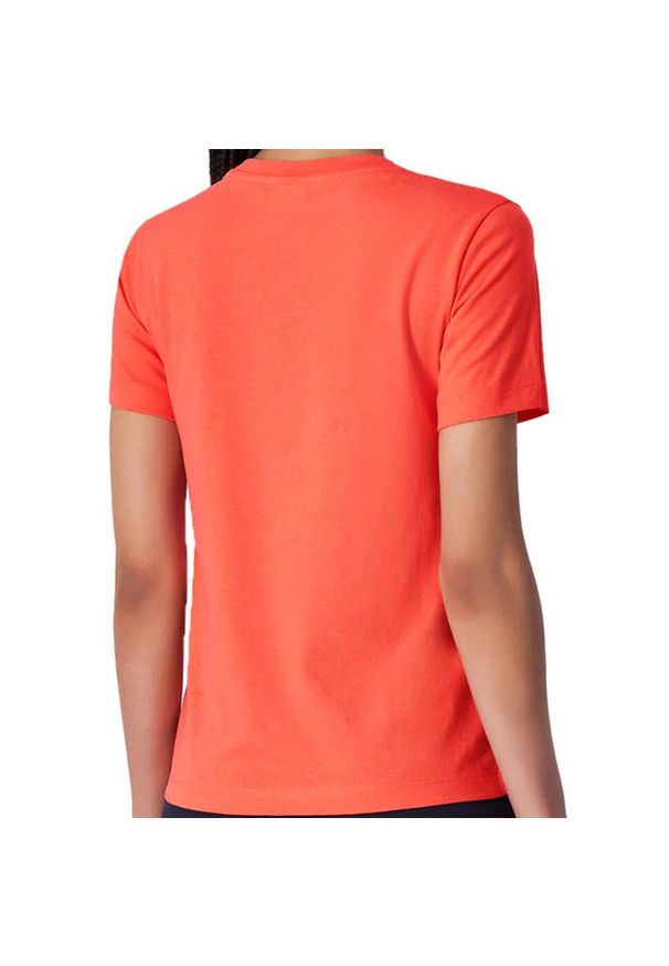Koszulka damska Champion SS Tee 117534. Kolor: czerwony. Materiał: bawełna, skóra, tkanina