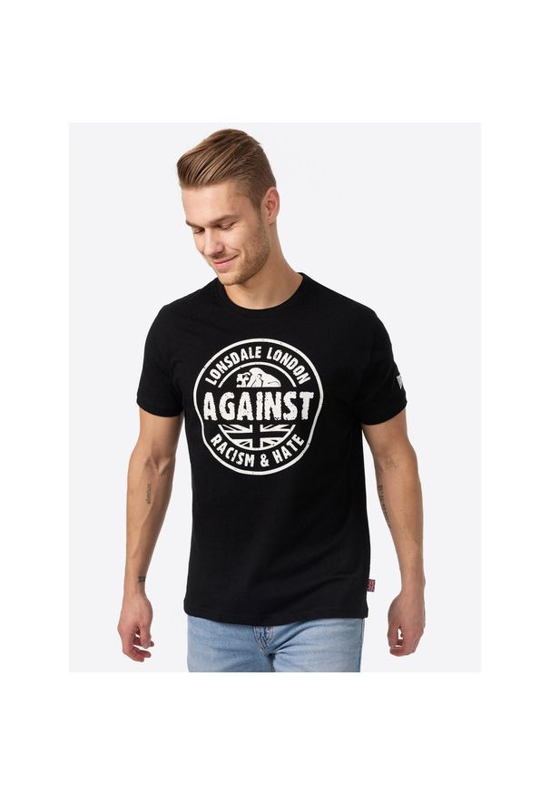 Koszulka przeciwko rasizmowi Lonsdale. Kolor: czarny