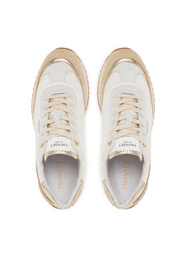 TwinSet - TWINSET Sneakersy 252TCP028 Biały. Kolor: biały. Materiał: skóra, zamsz
