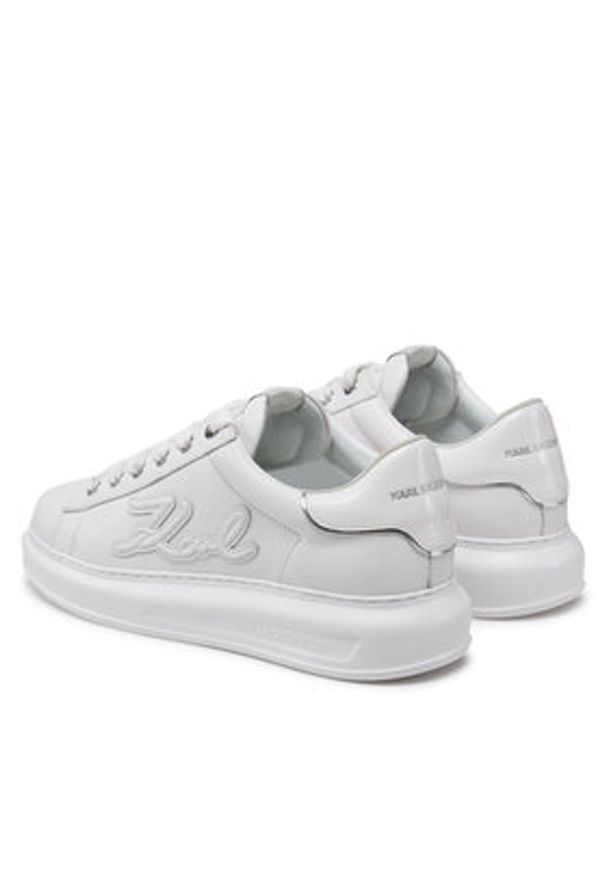 Karl Lagerfeld - KARL LAGERFELD Sneakersy Kapri KL52511K Biały. Kolor: biały. Materiał: skóra