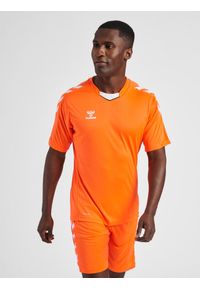 Koszulka piłkarska z krótkim rękawem męska Hummel Core XK Poly Jersey S/S. Kolor: żółty, wielokolorowy, pomarańczowy. Materiał: jersey. Długość rękawa: krótki rękaw. Długość: krótkie. Sport: piłka nożna #2