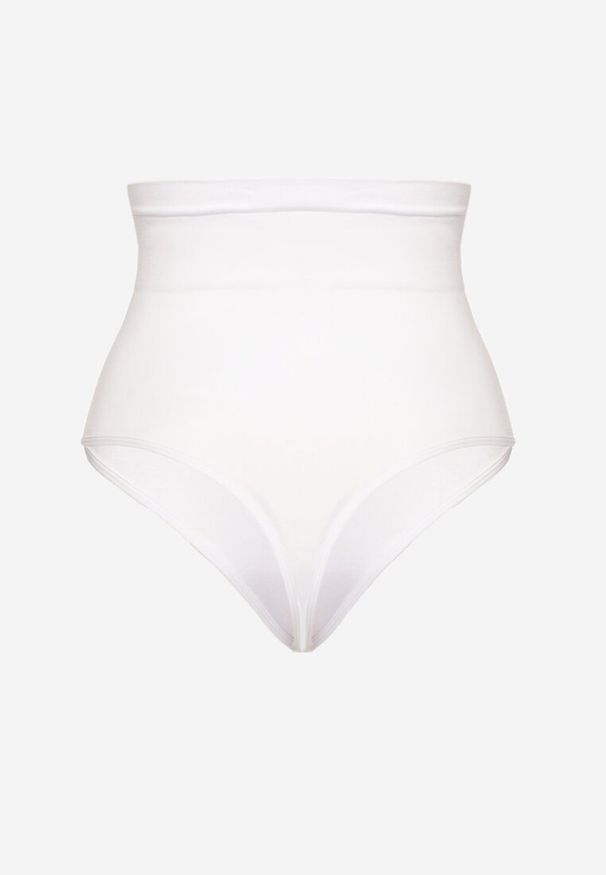 Renee - Biała Bielizna modelująca Majtki Stringi High Waist Avalivia. Stan: podwyższony. Kolor: biały. Wzór: gładki