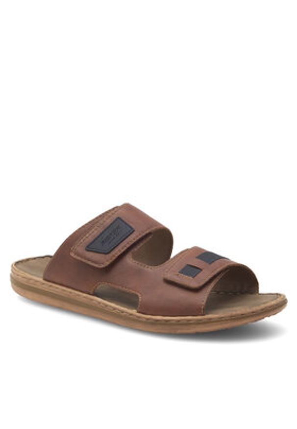 Rieker Klapki 21055-25 Brązowy. Kolor: brązowy. Materiał: skóra