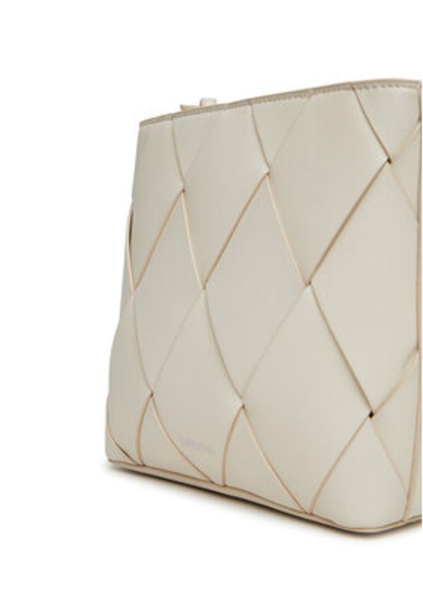 Calvin Klein Torebka Ck Woven Square Crossbody K60K612991 Biały. Kolor: biały. Materiał: skórzane