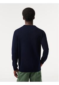 Lacoste Sweter AH1985-166 Granatowy Regular Fit. Kolor: niebieski. Materiał: bawełna #3