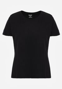 Renee - Czarny Casualowy Bawełniany T-shirt Ilanira. Okazja: na co dzień. Kolor: czarny. Materiał: bawełna. Styl: casual #3