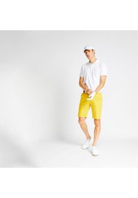 INESIS - Spodenki do golfa chino męskie Inesis MW500. Kolor: żółty. Materiał: elastan, materiał, poliester, bawełna. Sport: golf