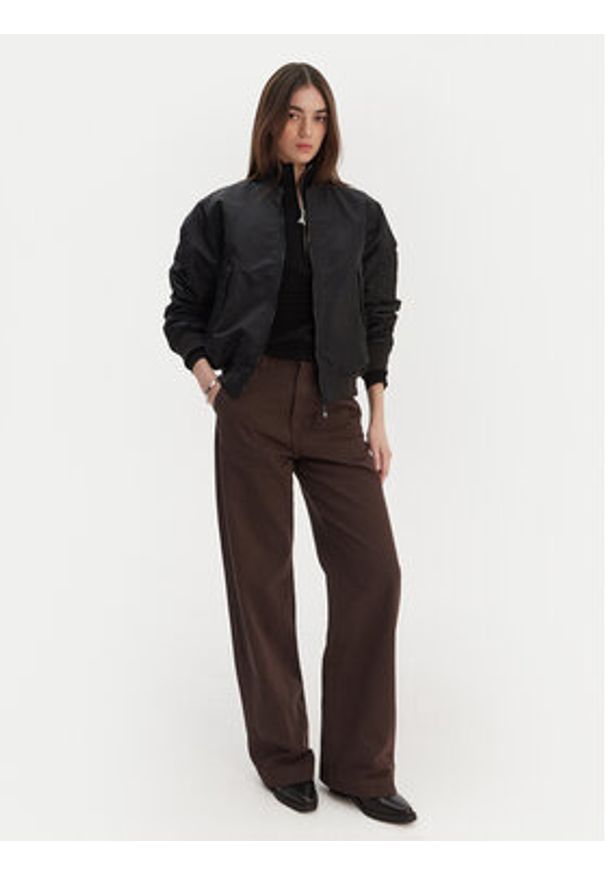G-Star RAW - G-Star Raw Spodnie materiałowe Deck 2.0 D26432-E078 Brązowy Wide Leg. Kolor: brązowy. Materiał: bawełna
